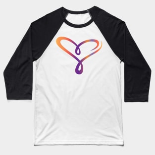 Gradient Heart Baseball T-Shirt